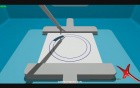Cutting a circle left handed