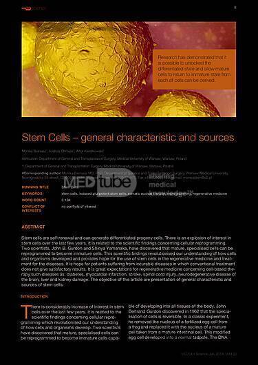 MEDtube Science 2014 - Stem Cells – general characteristic and sources