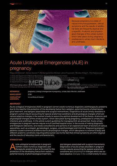 MEDtube Science 2013 - Acute Urological Emergencies AUE in pregnancy