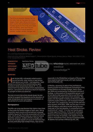 MEDtube Science 2015 - Heat Stroke. Review