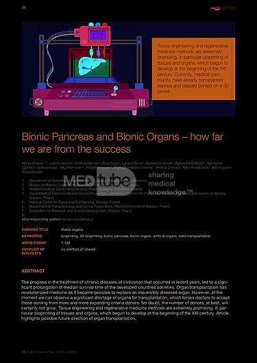 MEDtube Science 2015 - Bionic Pancreas and Bionic Organs – how far we are from the success