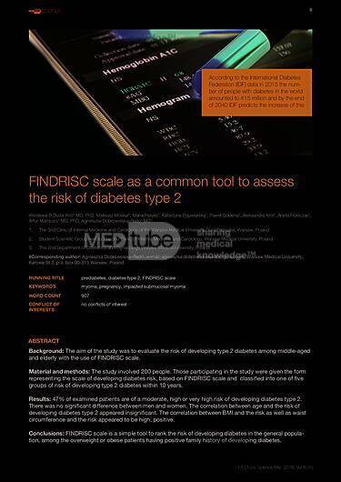 MEDtube Science 2016 - FINDRISC scale as a common tool to assess the risk of diabetes type 2