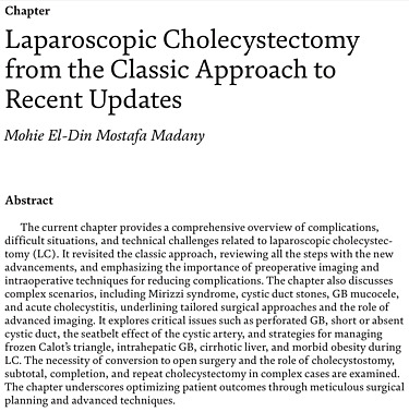 Laparoscopic Cholecystectomy from the Classic Approach to Recent Updates