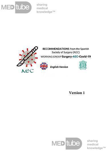 COVID-19 Recommendations from the Spanish Society of Surgery (AEC)