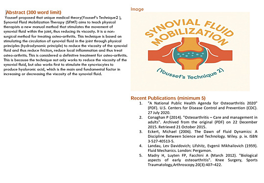 Synovial Fluid Mobilization Therapy (SFMT)
