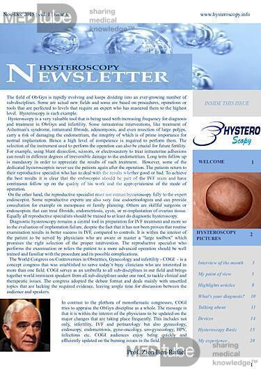 Hysteroscopy Newsletter Vol 1 Issue 6