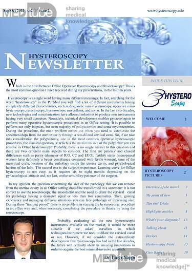 Hysteroscopy Newsletter Vol 1 Issue 5