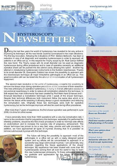Hysteroscopy Newsletter Vol 3 Issue 3