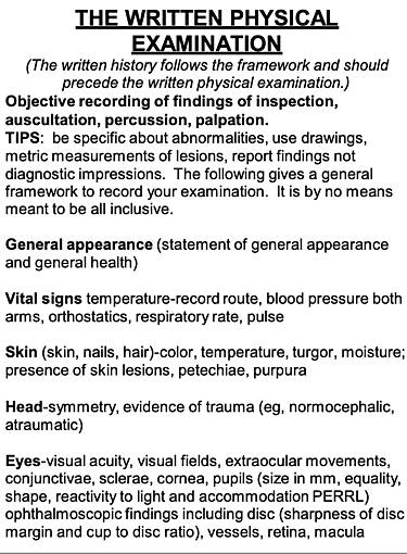 Guidebook for History Taking and Physical Exam