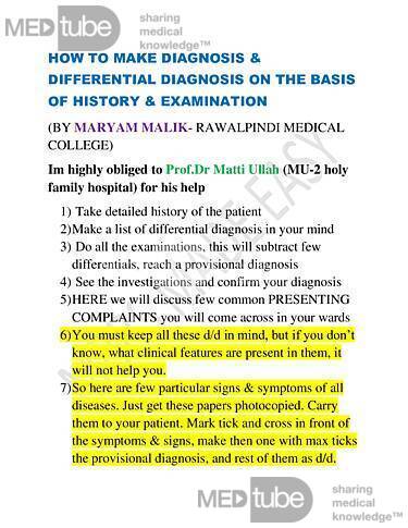 How to Make Diagnosis & Differential Diagnosis