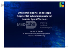 Unilateral Biportal Endoscopic Segmental Sublaminoplasty for Lumbar Spinal Stenosis
