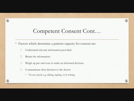 Medical Ethics 5 - Consent
