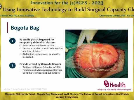 Mosquito Net Hernia Repair, Bogota Bag Abdominal Wall Closure The Future of Frugal Innovations