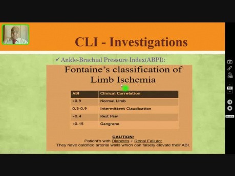 Chronic Lower Limb Ischemia - Peripheral Arterial Diseases