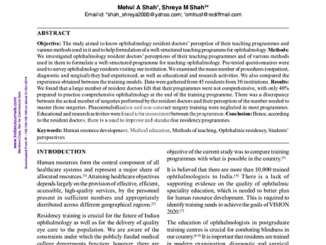 Comparison of Various Models of Post Graduate Medical Education