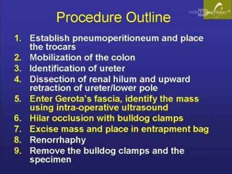 Left Laparoscopic Partial Nephrectomy - Part 2