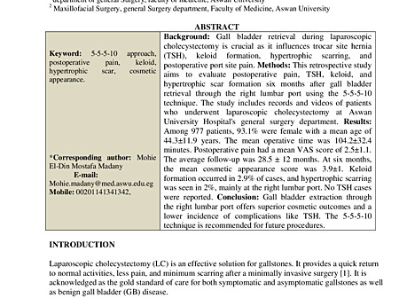 Gall Bladder Retrieval in Laparoscopic Cholecystectomy