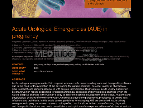 MEDtube Science 2013 - Acute Urological Emergencies AUE in pregnancy