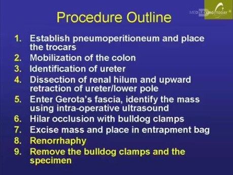  Left Laparoscopic Partial Nephrectomy - Part 3