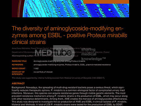 MEDtube Science 2014 - The diversity of aminoglycoside-modifying enzymes among ESBL – positive Proteus mirabilis clinical strains