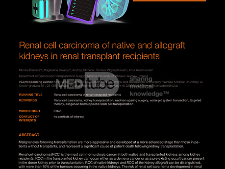 MEDtube Science 2015 - Renal cell carcinoma of native and allograft kidneys in renal transplant recipients