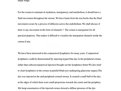 Corneal Fluid Channels