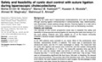 Safety and Feasibility of Cystic Duct Control with Suture Ligation During Laparoscopic Cholecystectomy