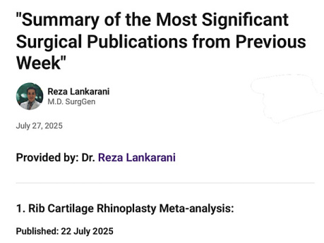 Summary of the Most Significant Surgical Publications from Previous Week