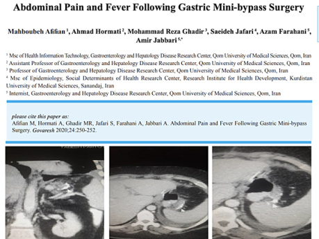 Abdominal Pain and Fever Following Gastric Mini-bypass Surgery