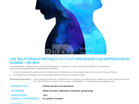 MEDtube Science 2019 - The relationship between fertility disorders and depression in women – review