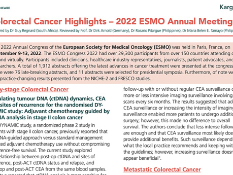 Colorectal Cancer Highlights – 2022 ESMO Annual Meeting