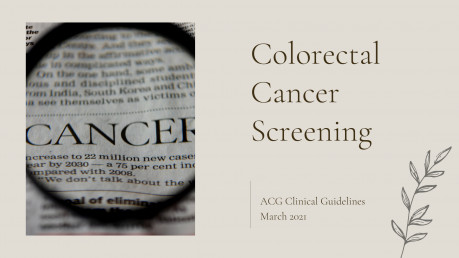 Colorectal Cancer Screening