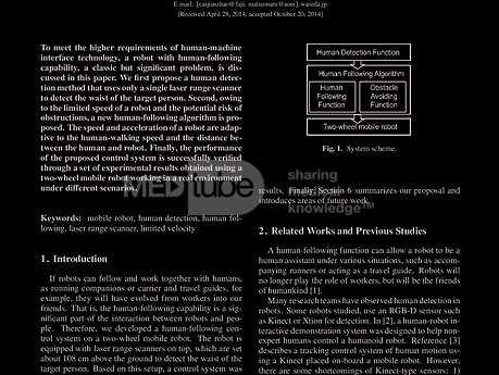 Human Detecting and Following Mobile Robot Using a Laser Range Sensor