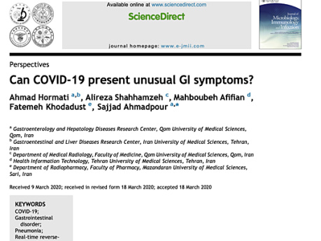 Can COVID-19 Present Unusual GI symptoms?