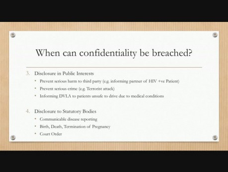 Medical Ethics 3 - Confidentiality & Privacy