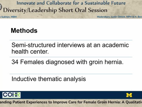 Understanding Patient Experiences to Improve Care for Female Groin Hernia: A Qualitative Study