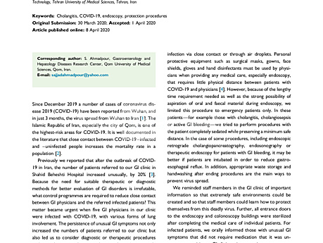 Preventive Strategies Used by GI physicians During the COVID-19 Pandemic