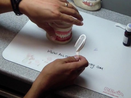 Triple Tray And Adhesive Application