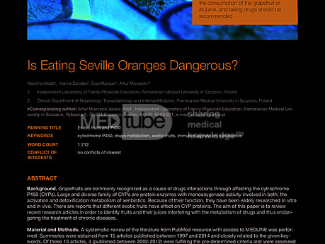 MEDtube Science 2015 - Is Eating Seville Oranges Dangerous?