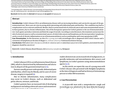 Coexistence of Crohn’s Disease and Hodgkin’s Lymphoma in a Young