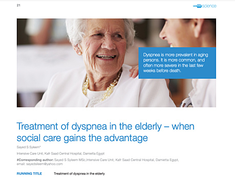 MEDtube Science 2014 - Treatment of dyspnea in the elderly – when social care gains the advantage