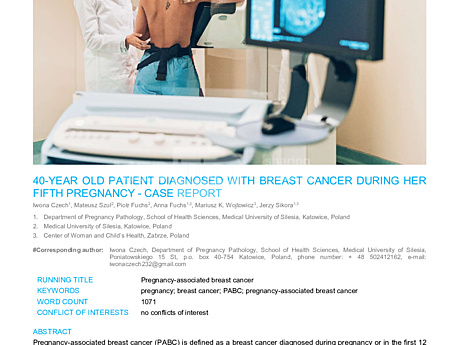 MEDtube Science 2019 - 40-year old patient diagnosed with breast cancer during her fifth pregnancy – case report