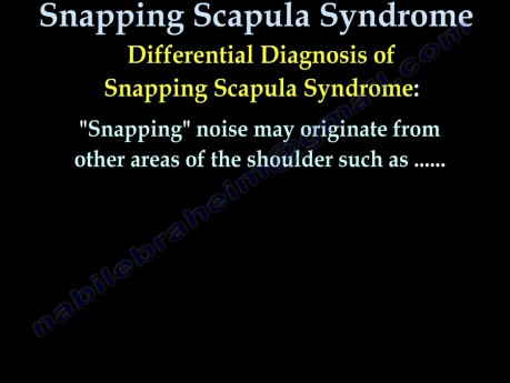 Snapping Scapula Syndrome - Nabil Ebraheim