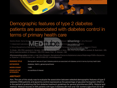 MEDtube Science 2015 - Demographic features of type 2 diabetes patients are associated with diabetes control in terms of primary health care