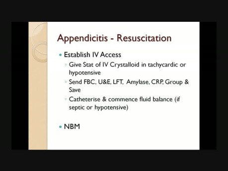 Surgical Emergencies – Mini Series Lecture 3 – Appendicitis